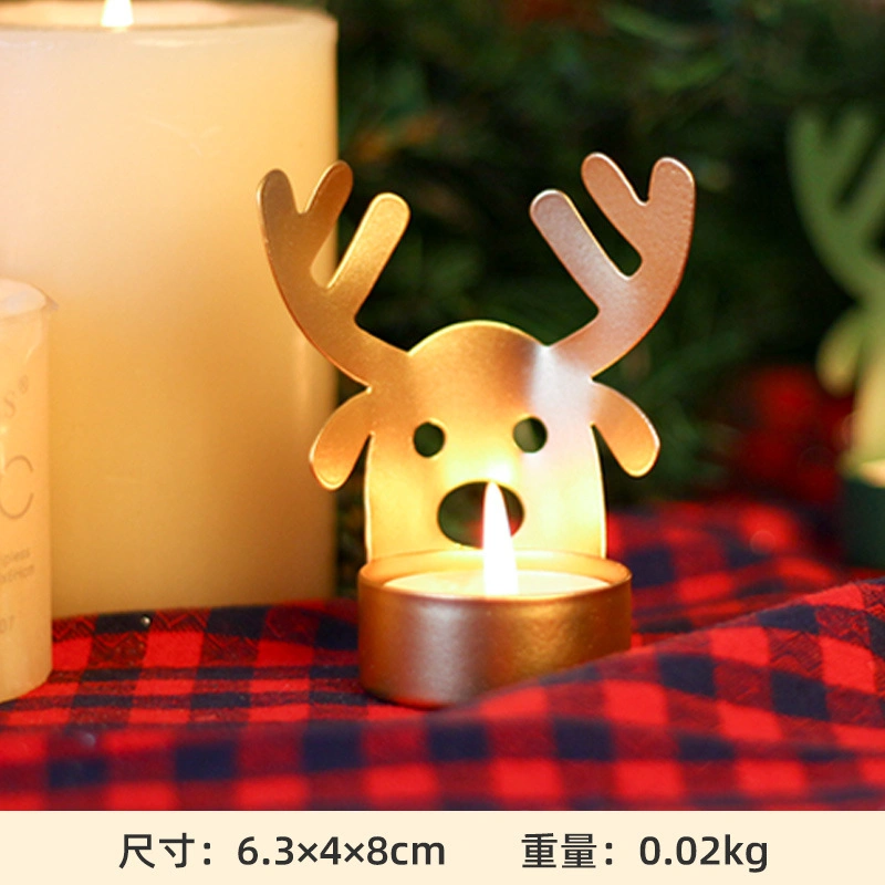 Mini Metal Candle Holder Christmas Deer Candle Holder
