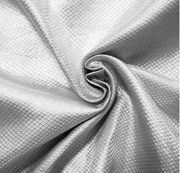100%Silver Coated Nylon Emf Protection Diamond Lattice Fabric