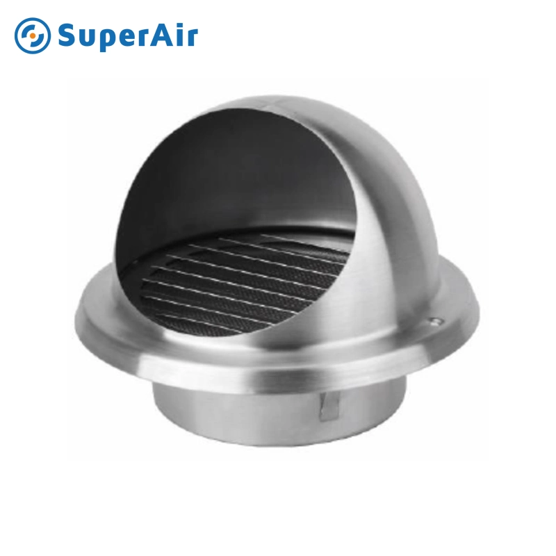 HVAC Stainless Steel Metal Round Vent Louvres with Mesh