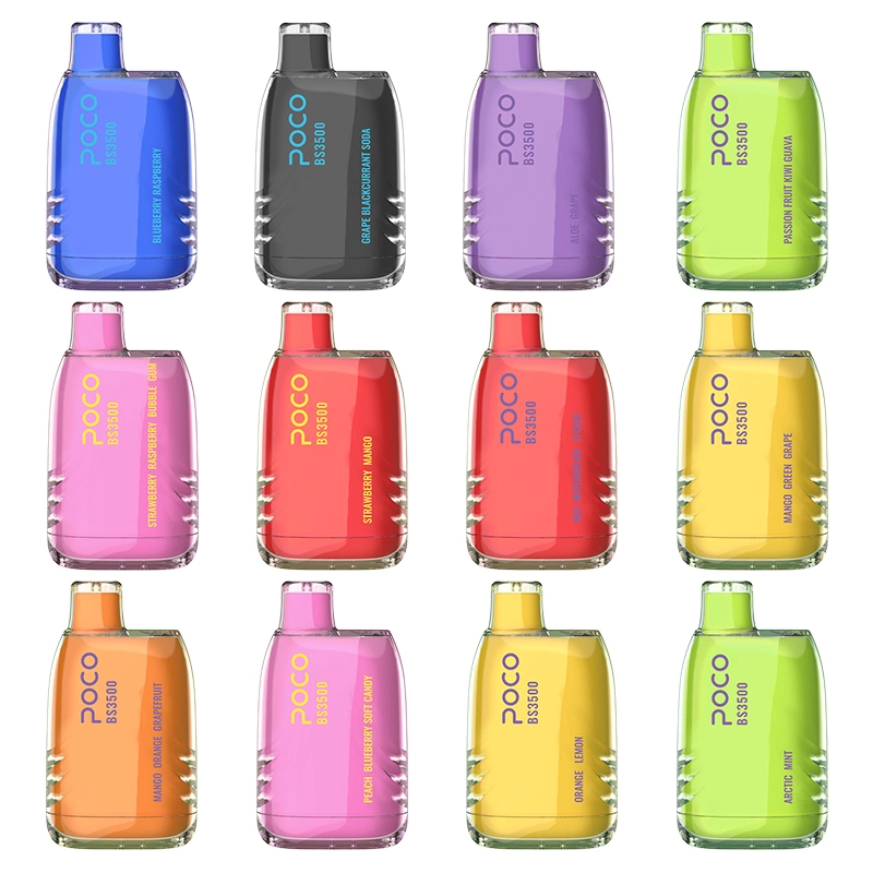 Poco BS3500 Vape descartáveis Pen Bobina de malha 1500mAh Dispositivo com Dom Vape Embalagem Disponível