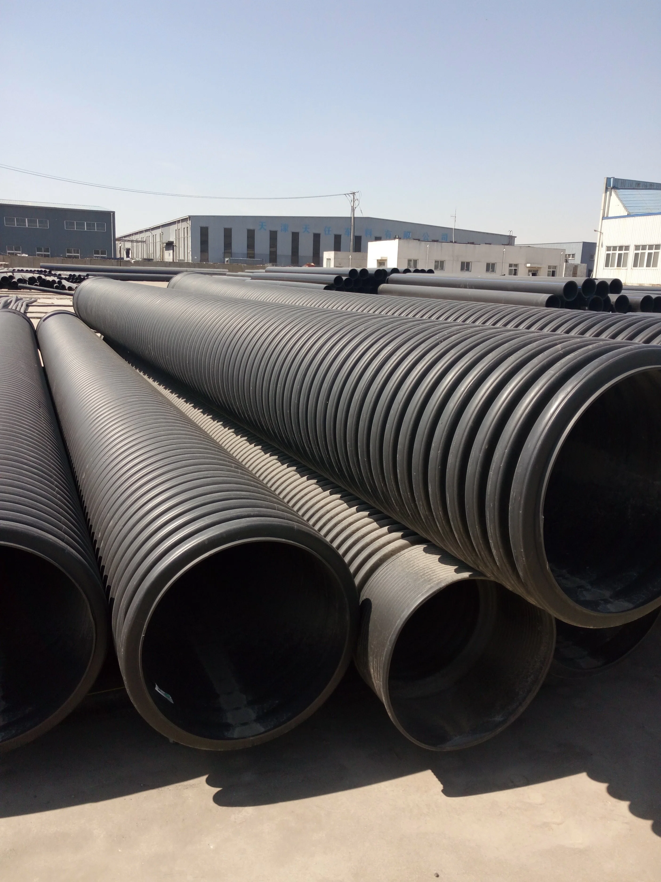 2019 HDPE Twin Wall Corrugated Pipe for Subsoil Drainage