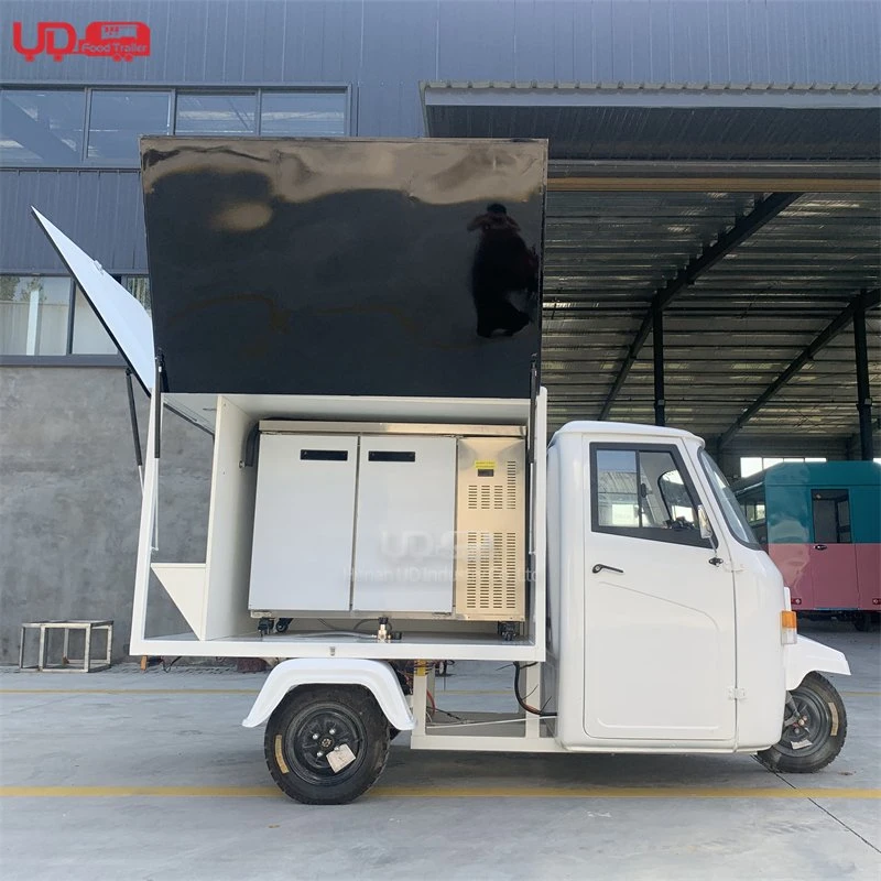 UD Mobile Beer Ape Piaggio Быстрая пищевая закуски Электрический трицикл Тук Тук Мобильный Джуки бар напитков станция коктейль барбекю лед Cream Taco Food Truck