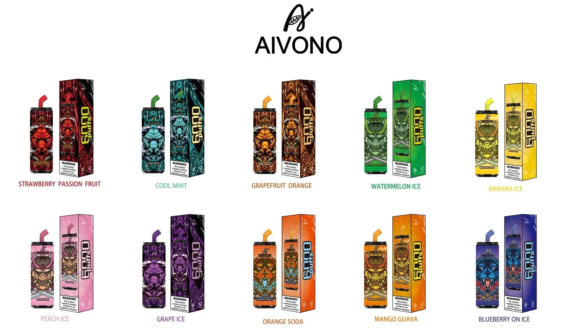 Aivono Disposable Chargeable Factory Wholesale/Supplier Electronic Cigarette Aim Winner 6000 Puff 10 Flavors OEM