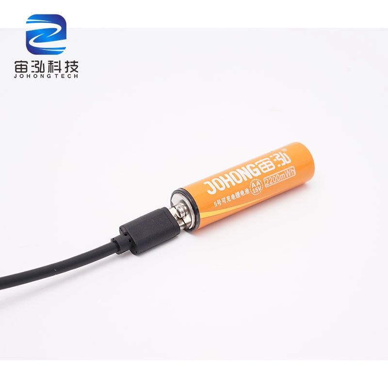 Rechargeable Lithium 1.5V 2200mwh AA Batteries for Toy Microphone