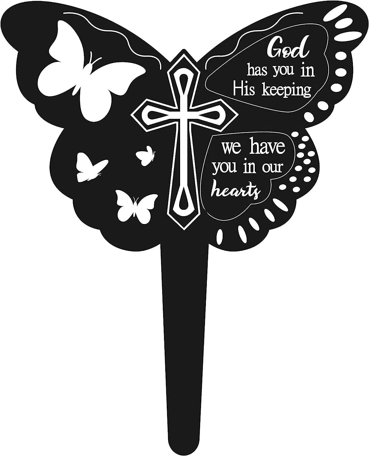 Memorial Grave Markers Heart Memorial Plaque Stake Sympathy Grave Plaque Stake Cemetery Garden Stake Memorial Metal Grave Stake Decoration for Mom Dad Cemetery