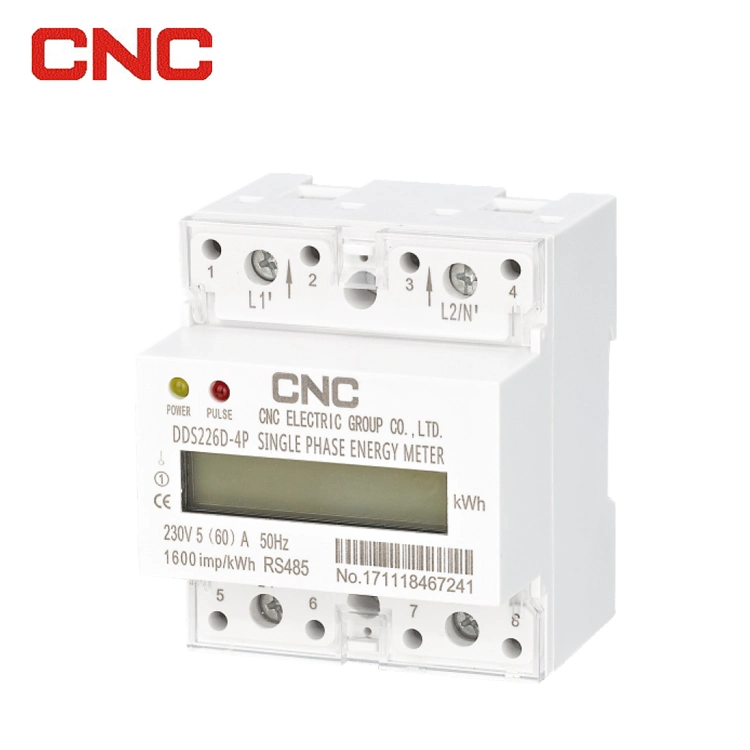 Dds226dn-4p Single Phase DIN Rail Electrical Meter