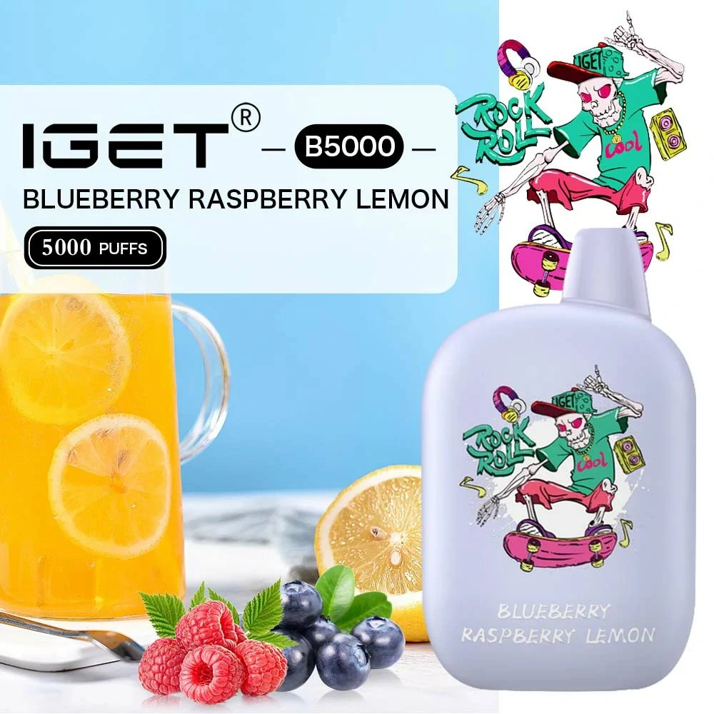 100% Original Iget B5000 15ml Vape Liquid Fruit Flavors 500mAh Battery for Rechargeable