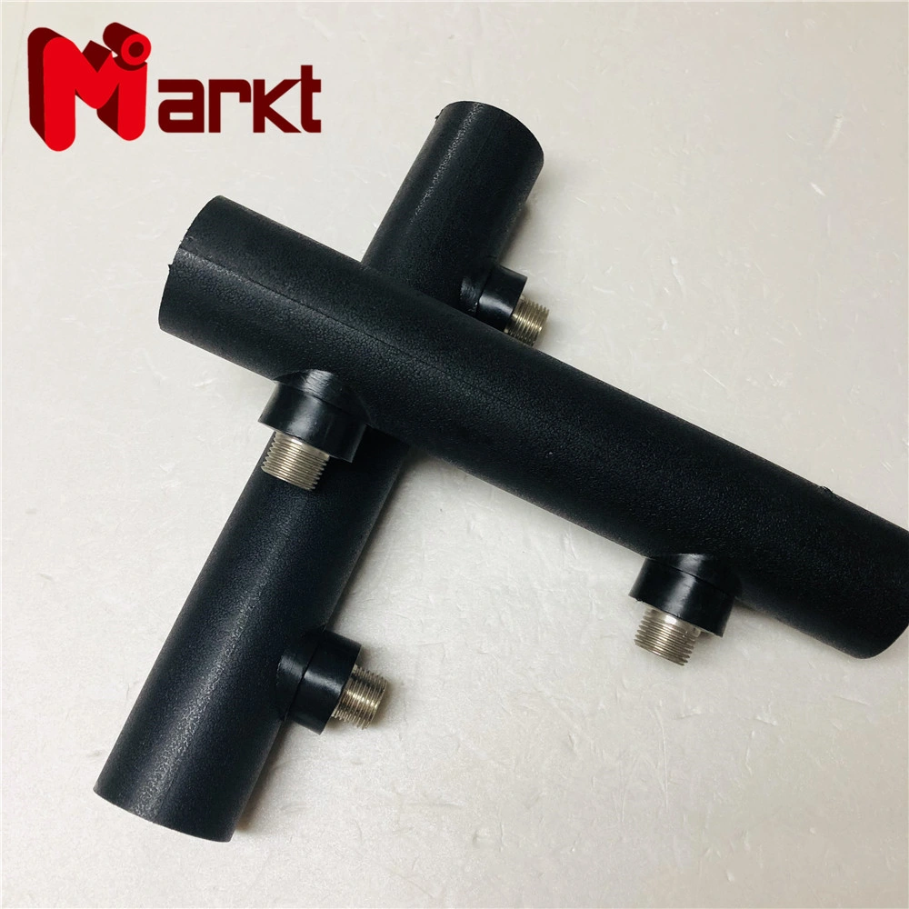 Black PPR Manifold 120mm de distância para o sistema de aquecimento