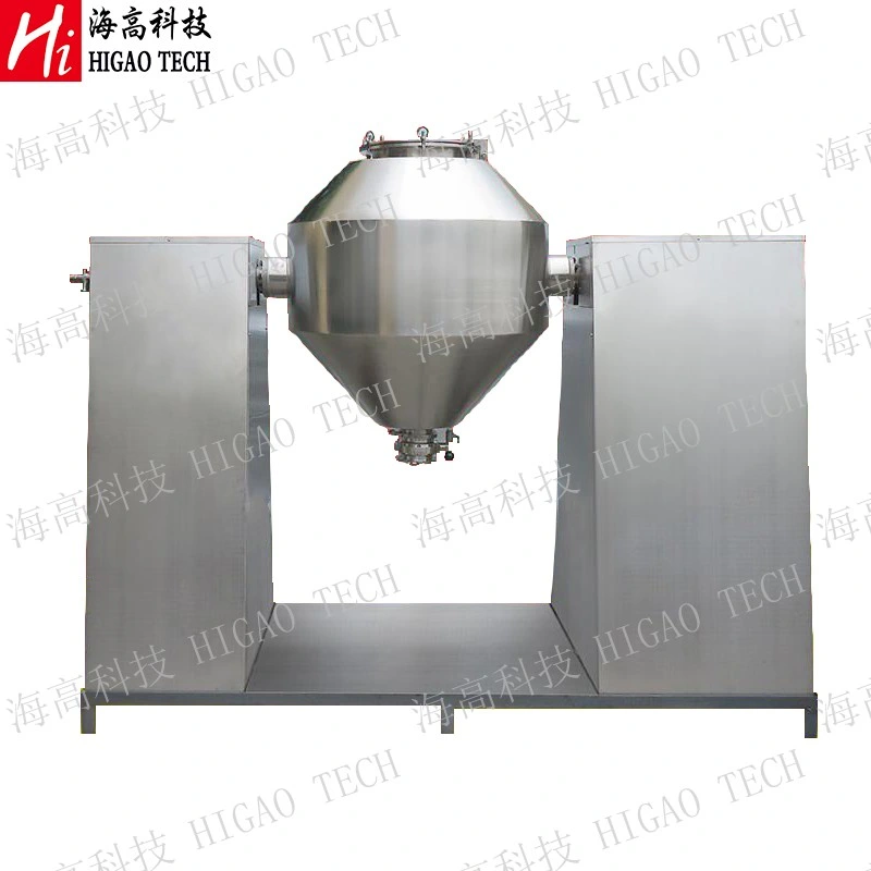 Food Chemical Plastic Double Cone Rotary Drum Vacuum Mixing Dryer