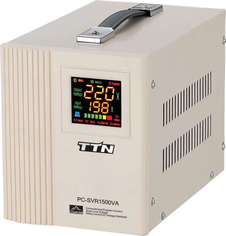 Estabilizador de tensão 1,5K/Regulador tela LED PC-SVC1500va Servomotor Protector de Controle de Energia