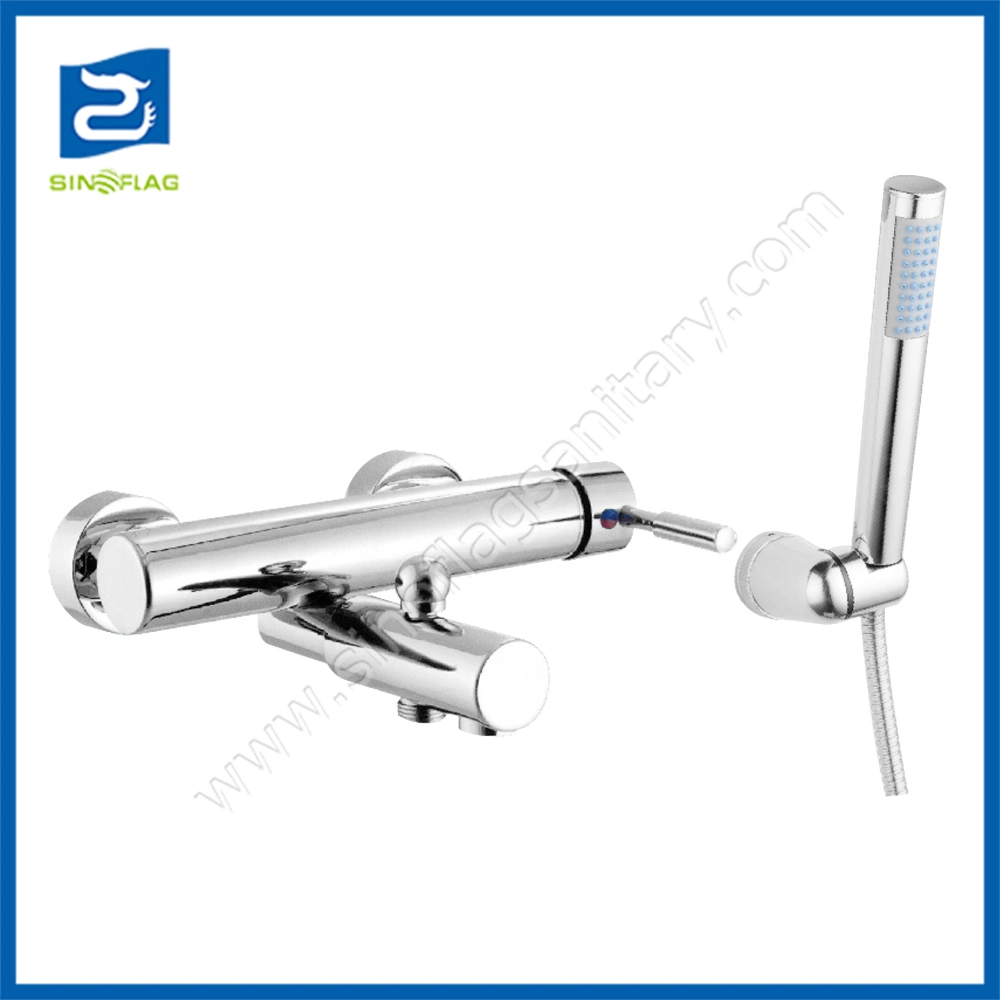 Brass Round Bath Mixer with Hand Shower