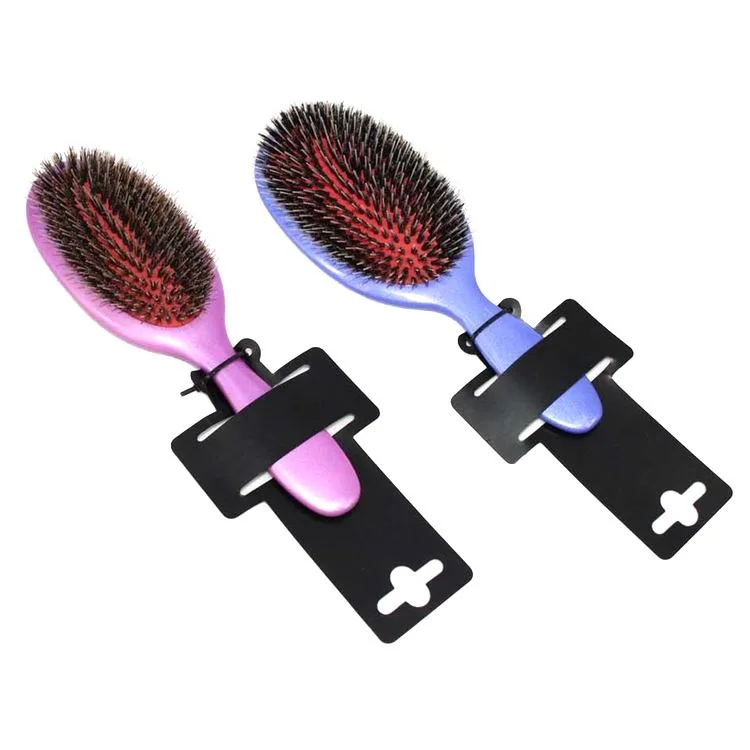 Wholesale High Quality Plastic Oval Paddle Hair Brush with Custom Package