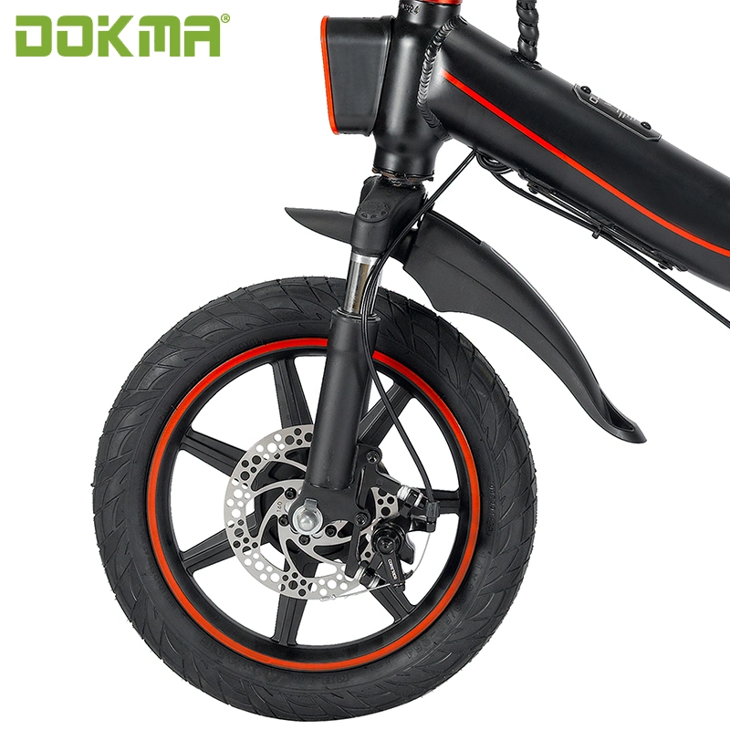 Dokma BV5 12/14/16 Inch Us EU Warehouse Ready to Ship Portable The Small Light Electric Folding Bike with Dual Disc Brakes for Adult and Teens