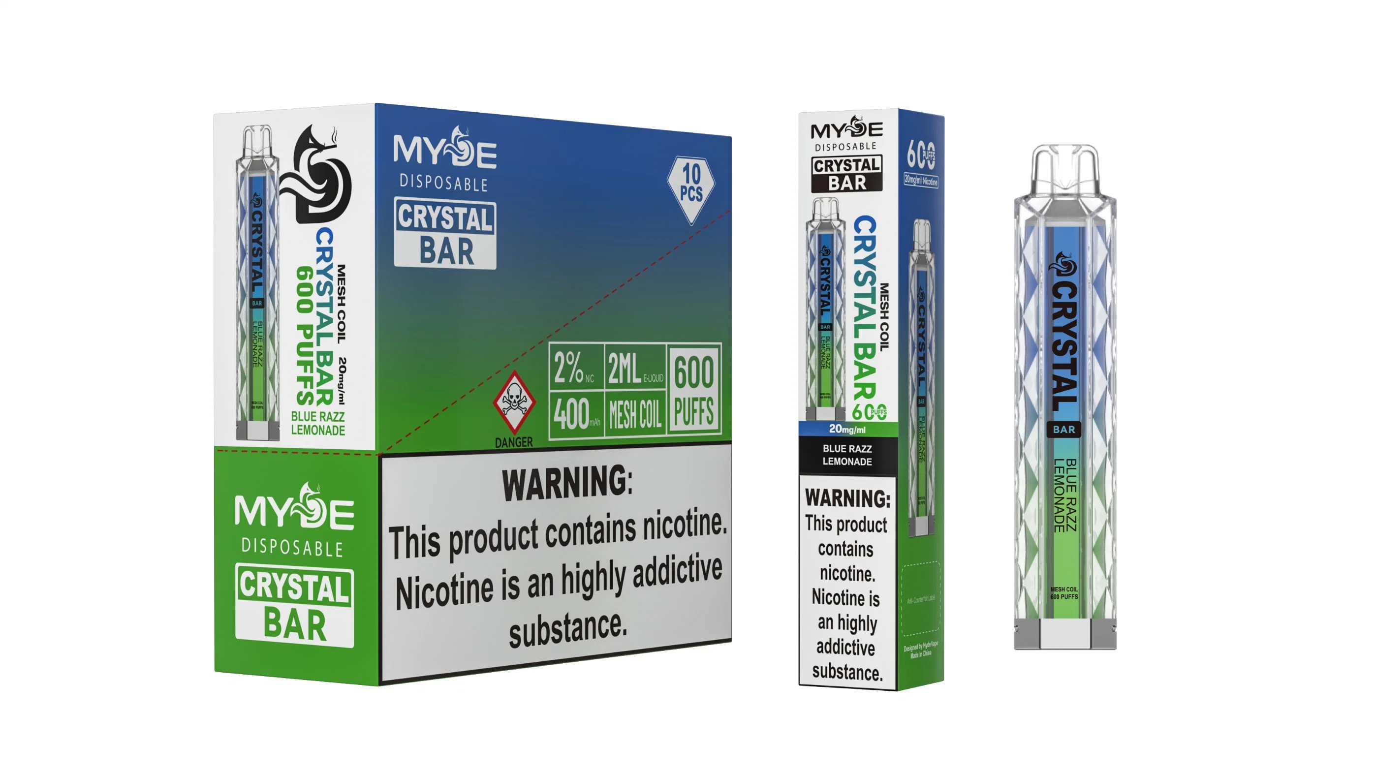 Wholesale Crystal 600 Puffs 2ml Cheap Disposable Vape Factory