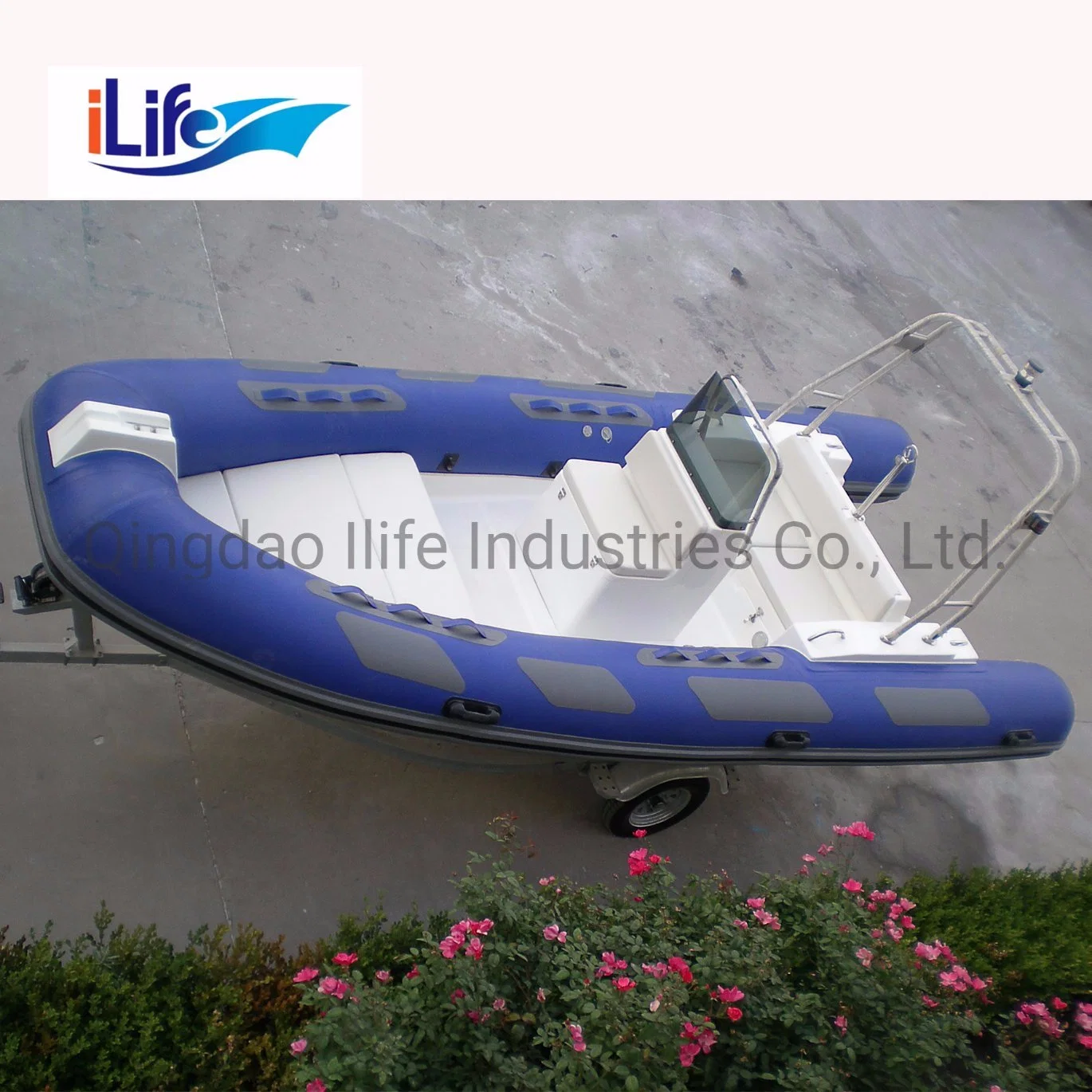 Ilife (CE) 17.7FT 5.4m 10 Persons Rigid Hull Rib Military Inflatable Fishing Boats with Outboard Motor