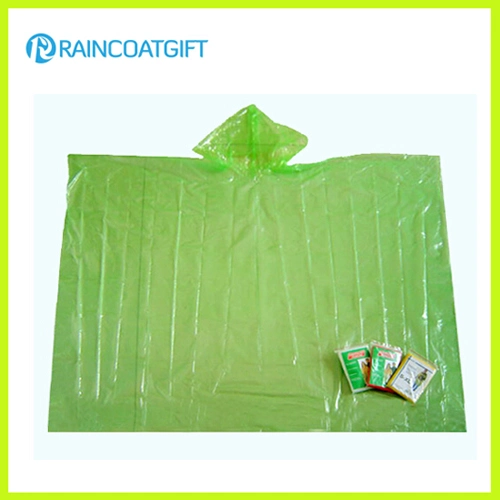 Capa impermeable transparente desechable de PE RPE-054