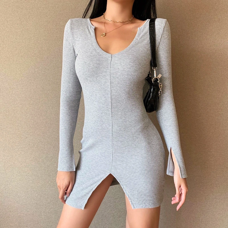 2021 Spring Fall Lady Elegant Sexy Club Clothing Women Clothing Sexy V-Neck Party Clothing