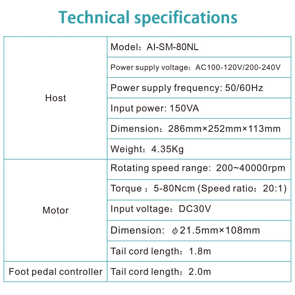 Dental Surgical Implant Motor 20: 1 Lichtwellenleiter-LED-Lichtsteuerung Winkel Dental Implant System