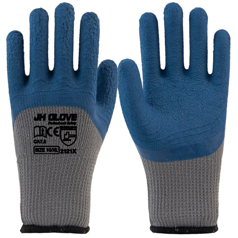 New Industrial-Grade Cotton Latex Foamed Security Gloves for Enhanced Safety at Work