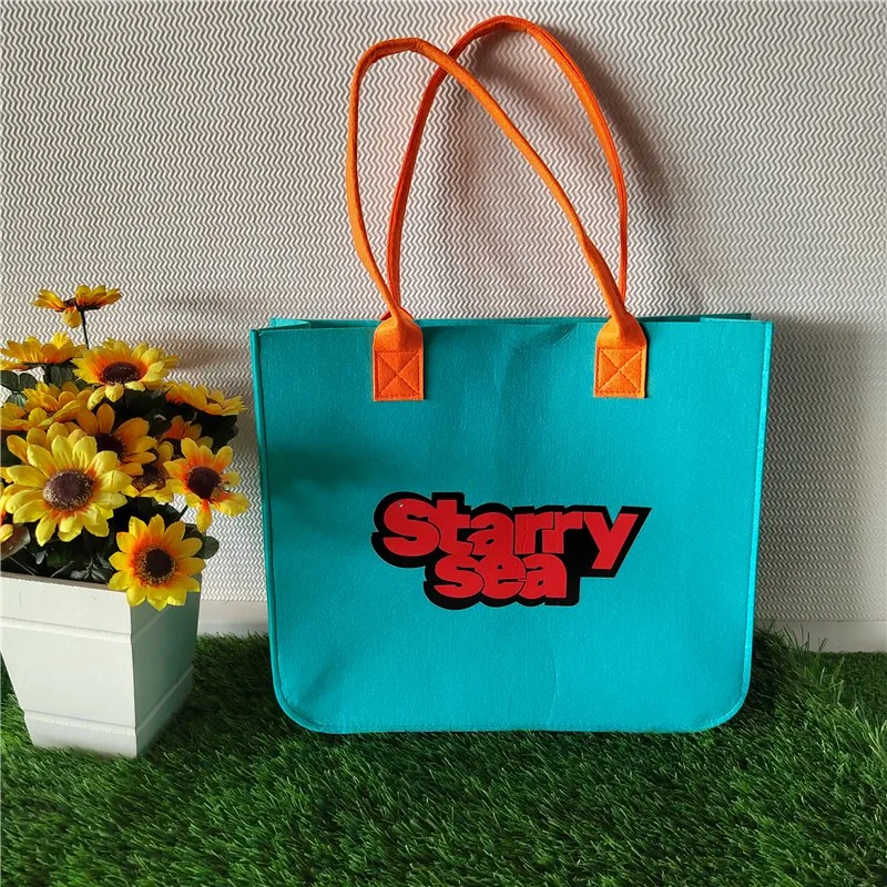 Hot Selling Felt Tote Bag Customized Logo/Size/ Felt Handles for Office Big Volume