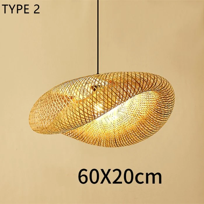 Bamboo Japanese Creative Chandelier Indoor Restaurant Living Room Lobby Lamps