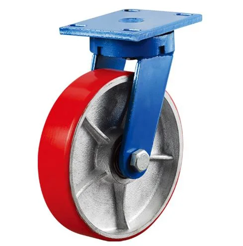 Wholesale/Suppliers 1 Ton Rigid Drop Forged Steel Castor PU Cast Iron Wheel