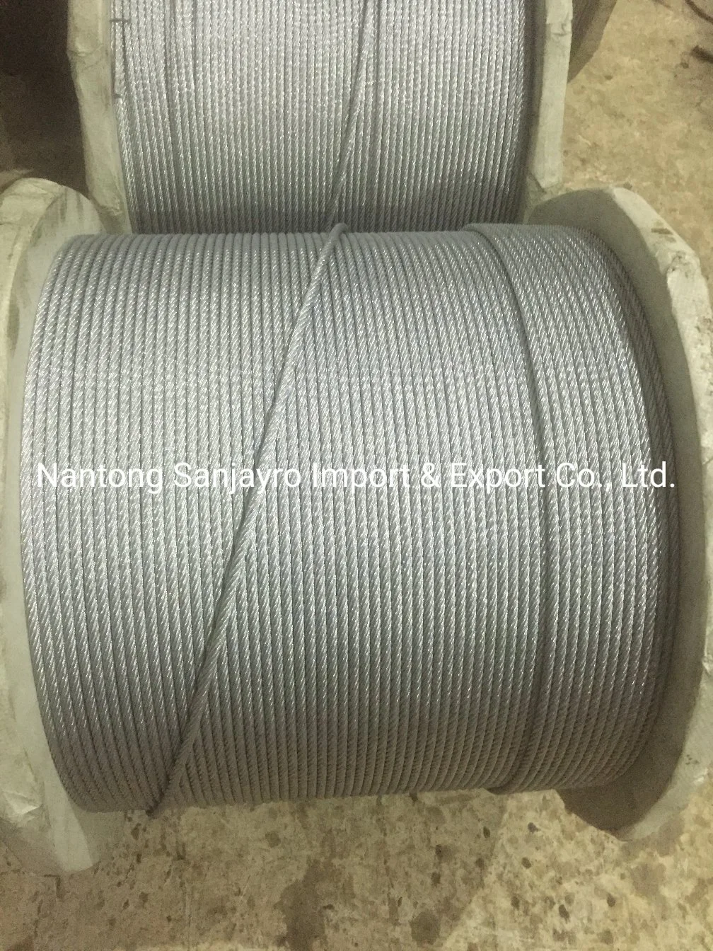 Galvanized Steel Wire Rope Cable 6X19 Reel Packing