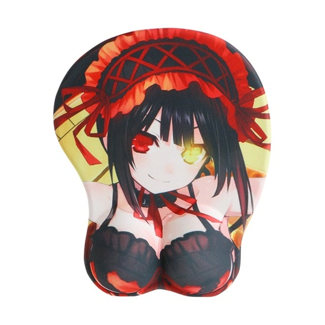 Custom 320g Ergonomic Wrist Rest Support PU Silicone Gel Anime 3D Sexy Buttock Breast Mouse Pad