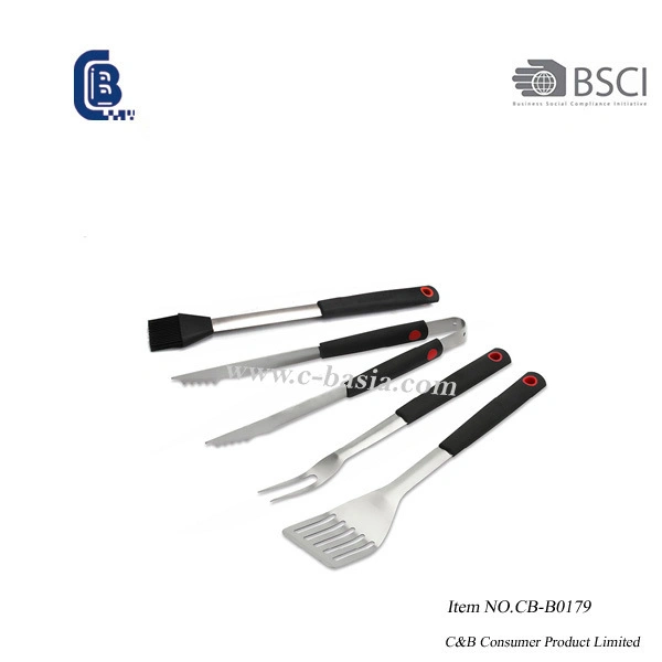 4PCS Stainless Steel Barbecue Tool Set, Outdoor Camping BBQ Tools, Grilling Tools 6