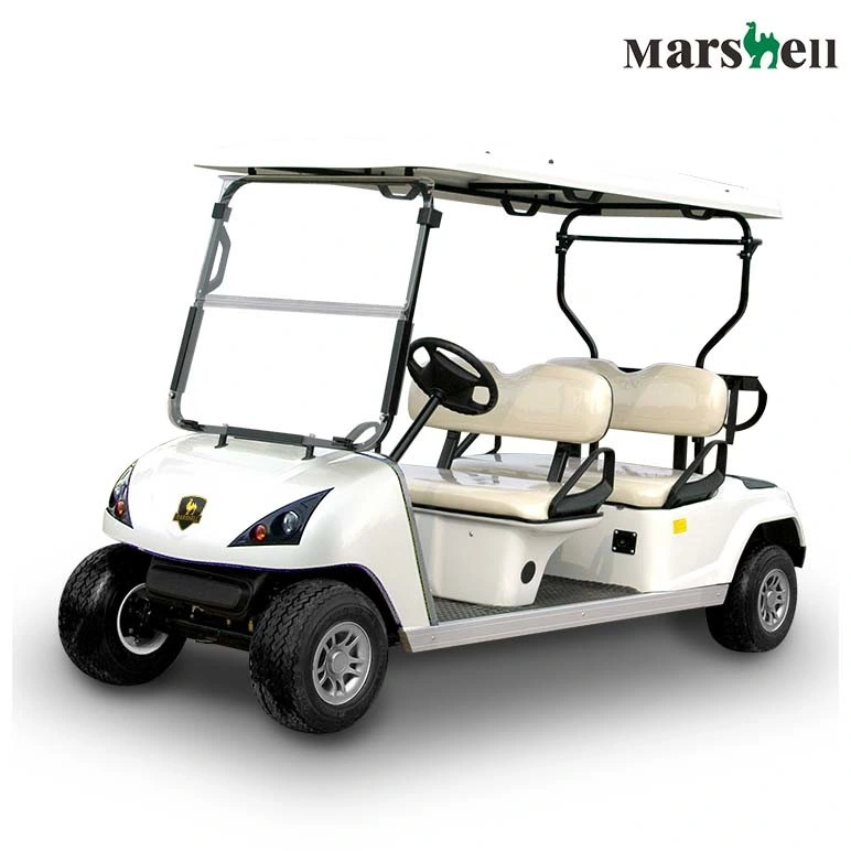 Marshell 4 Passenger Comfortable Electric Battery Powered Golf Carts Golf Car for Mountain Energy Saving (DG-C4)