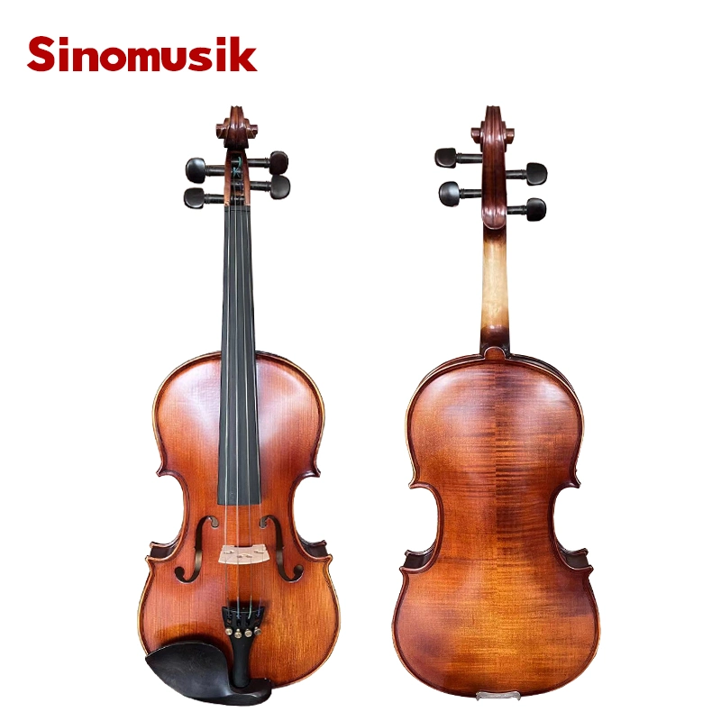 Sinomusik Hotsale Quality Solid Violion Model Mvt800 Antique Dark Brown Color