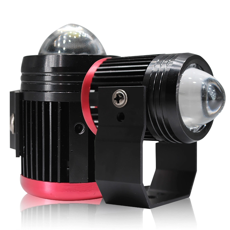 La luz de la Motocicleta LED Bi proyector de LED de color dual de la lente de la luz antiniebla faros