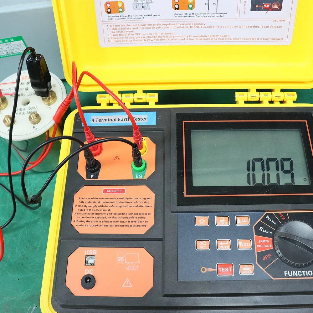 Digital Automatic Four-point Method Wenner Method Grounding Soil Resistivity and Earth Resistance Tester