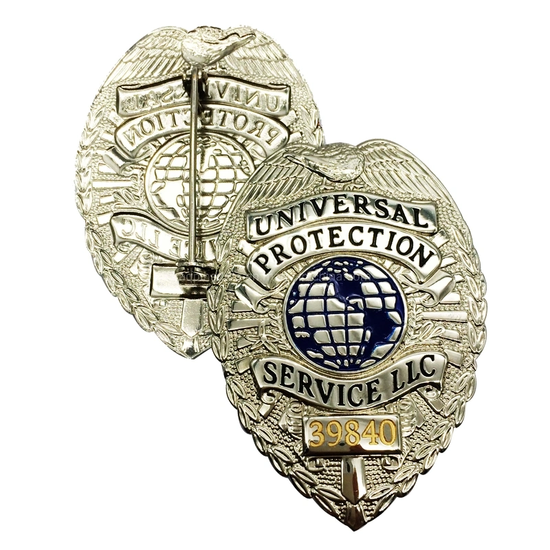 Printing with Epoxy Coating Stainless Steel Printed Metal Custom Security Police Badges