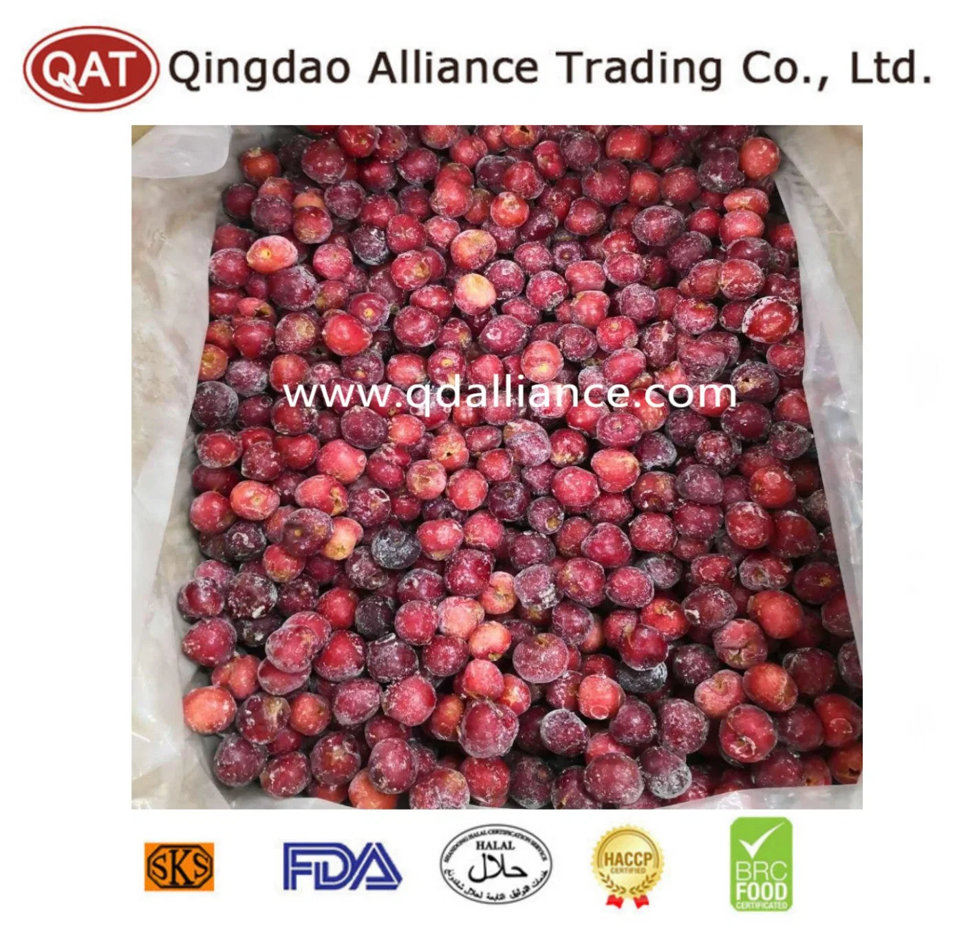 Wholesale/Supplier Bulk Preserved IQF Fruits Top Quality Frozen Sweet Cherry with Brc