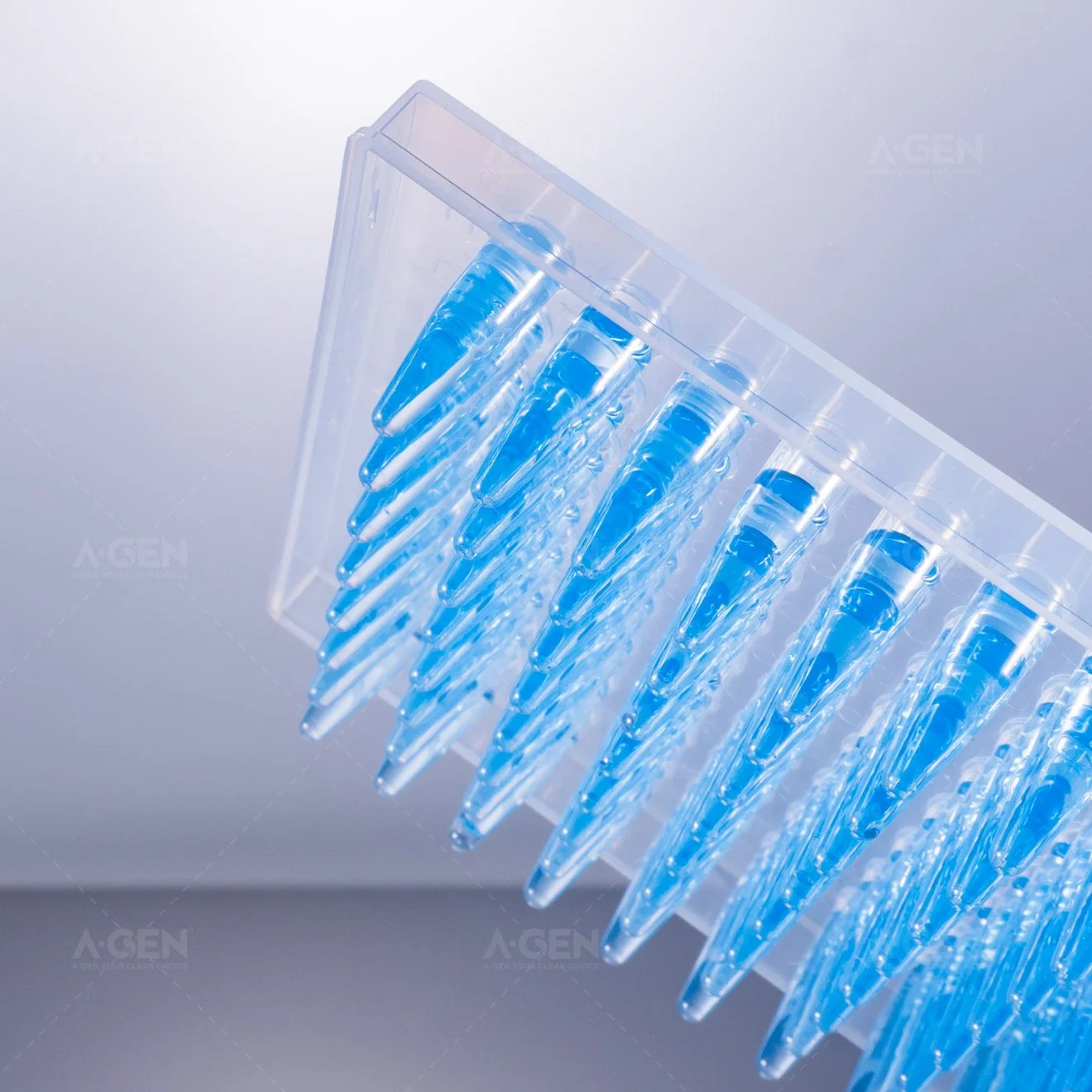 Customised, Disposable, 0.1ml 0.2ml 96 Well Clear Polypropylene PCR Plate with Half Skirt (sterile)