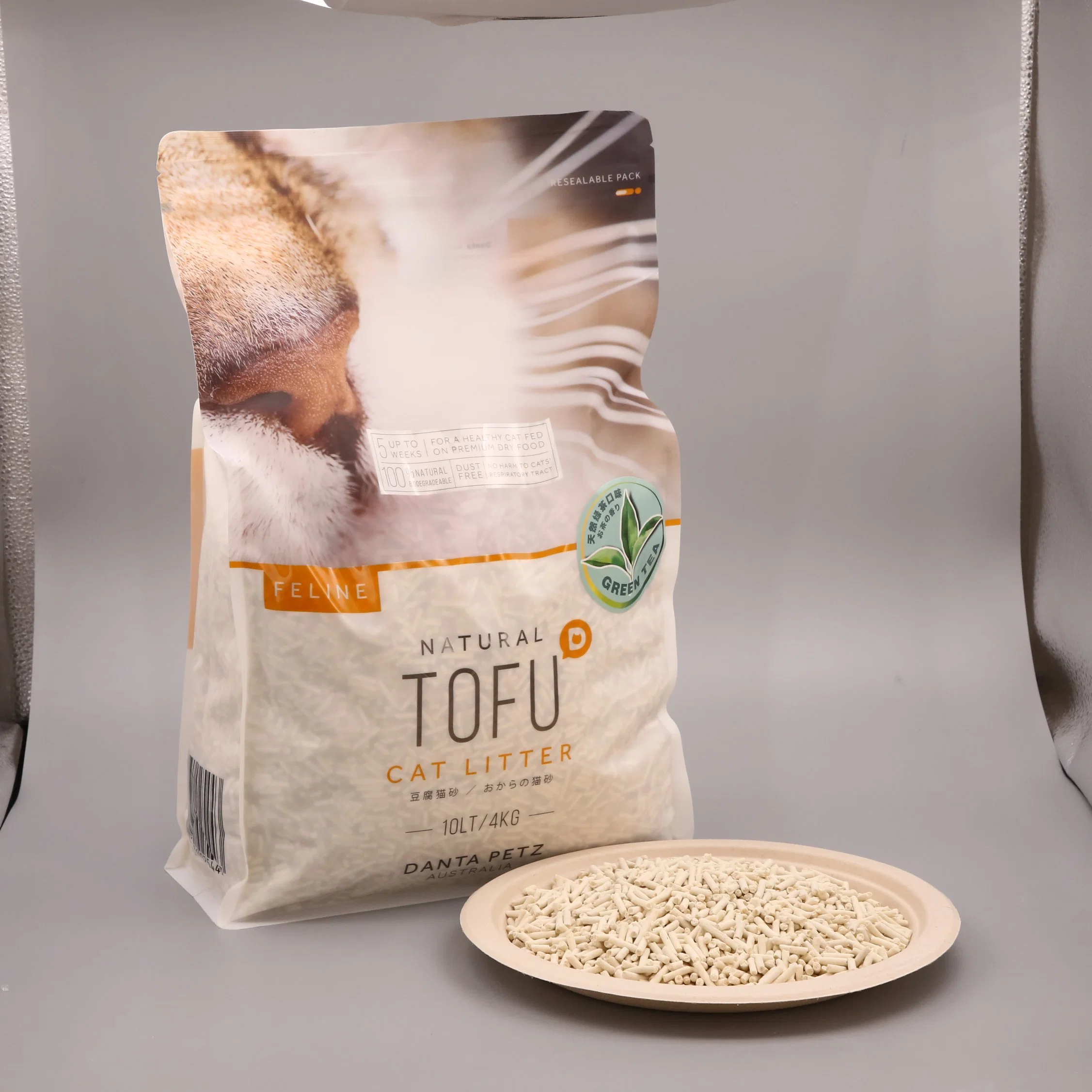 La mejor naturaleza olor fuerte y firme de tofu amontonamiento de suministro de Mascotas Gatos Gatos bentonita//Gel de sílice arena de gato