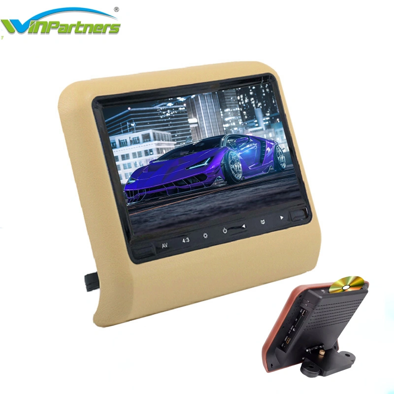 Pantalla portátil de DVD para reposacabezas de coche de 9 pulgadas con pantalla LED HD, USB/SD/juegos