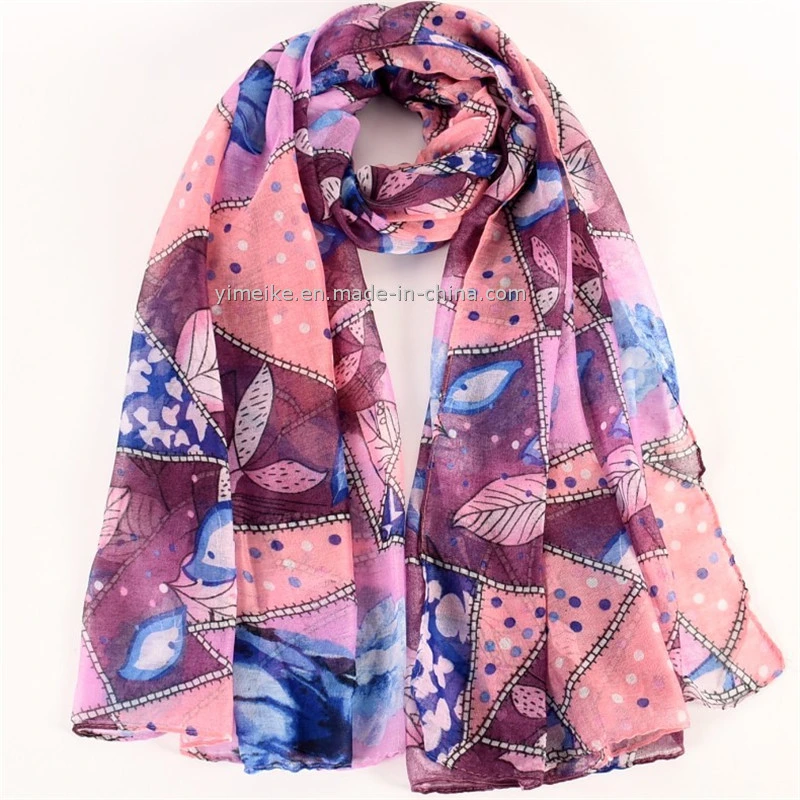 Factory Price Fashion Spring Neckchief Floral Printing Lady Scarves