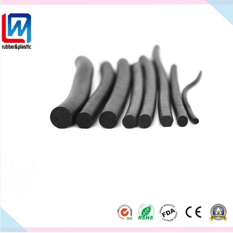 Closed Cell Foam Rubber Silicone Sealing Strip Sponge Cord for Machinery