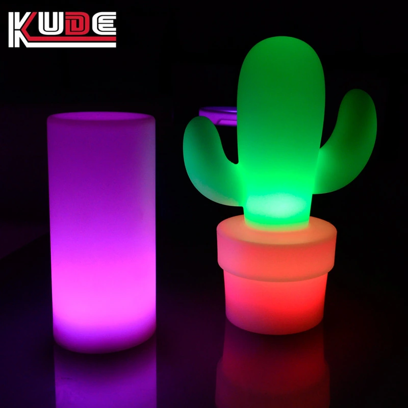 LED Cactus Table Lamp Glowing Cactus Light up and Down Separate Color for Night Party