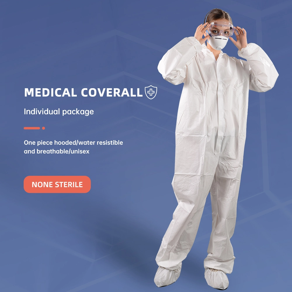 Disposbale Nonwoven PP PE Work Uniform Coverall Hospital Uniforms