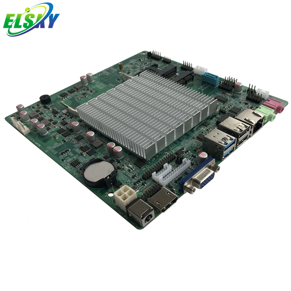 Venda a quente sem ventiladores Embedded Mini-ITX Motherboard J1900 processador núcleos quádruplos 2,42 GHz Gpio Cartão SIM a LVDS RS232COM