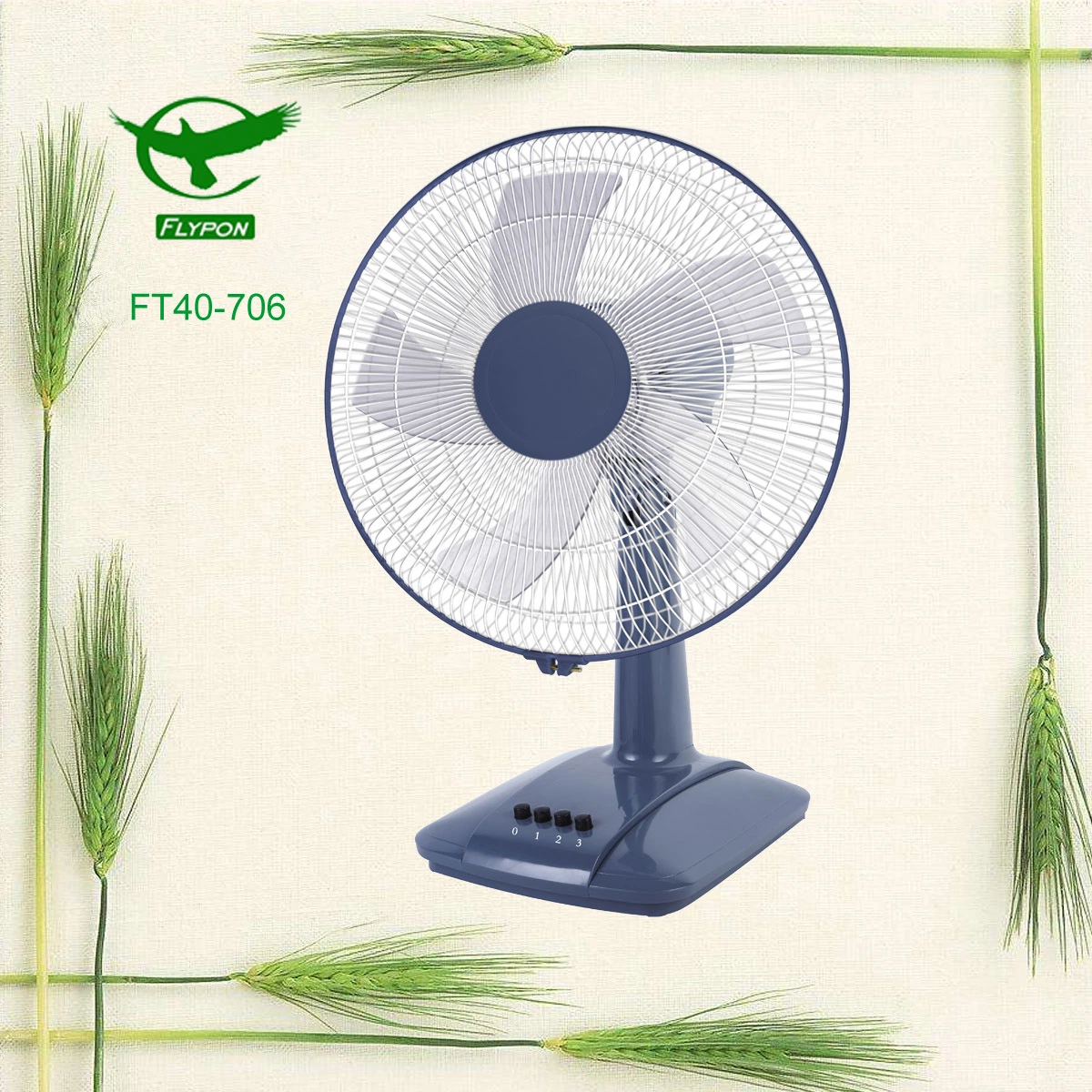 3 PP Blades 16inch Table/Desk Fan with Cooler Wind