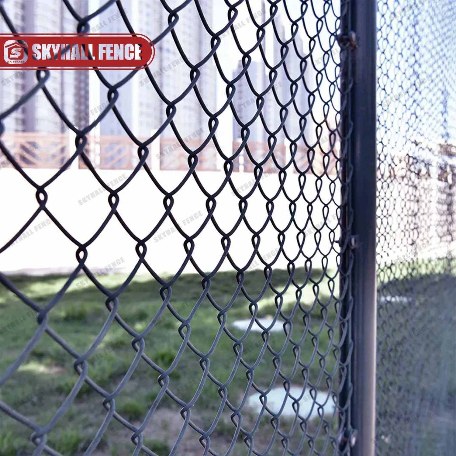 Diamond Mesh Chain Link Fence for School Playground Football Court Construction Project