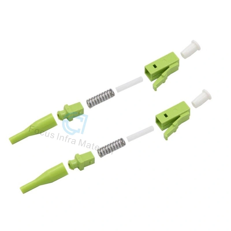 Cable de conector de fibra óptica OM5 LC espirales de PC de 0,9 mm Sx 2,0 mm las piezas del conector de accesorios de redes de comunicación