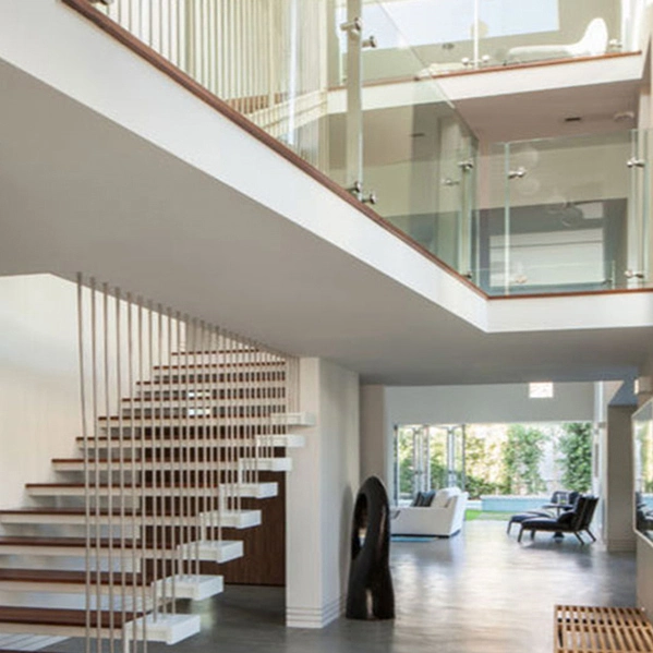 Nouvelle arrivée maison moderne à l'intérieur décoratifs en bois massif escaliers Escalier flottant