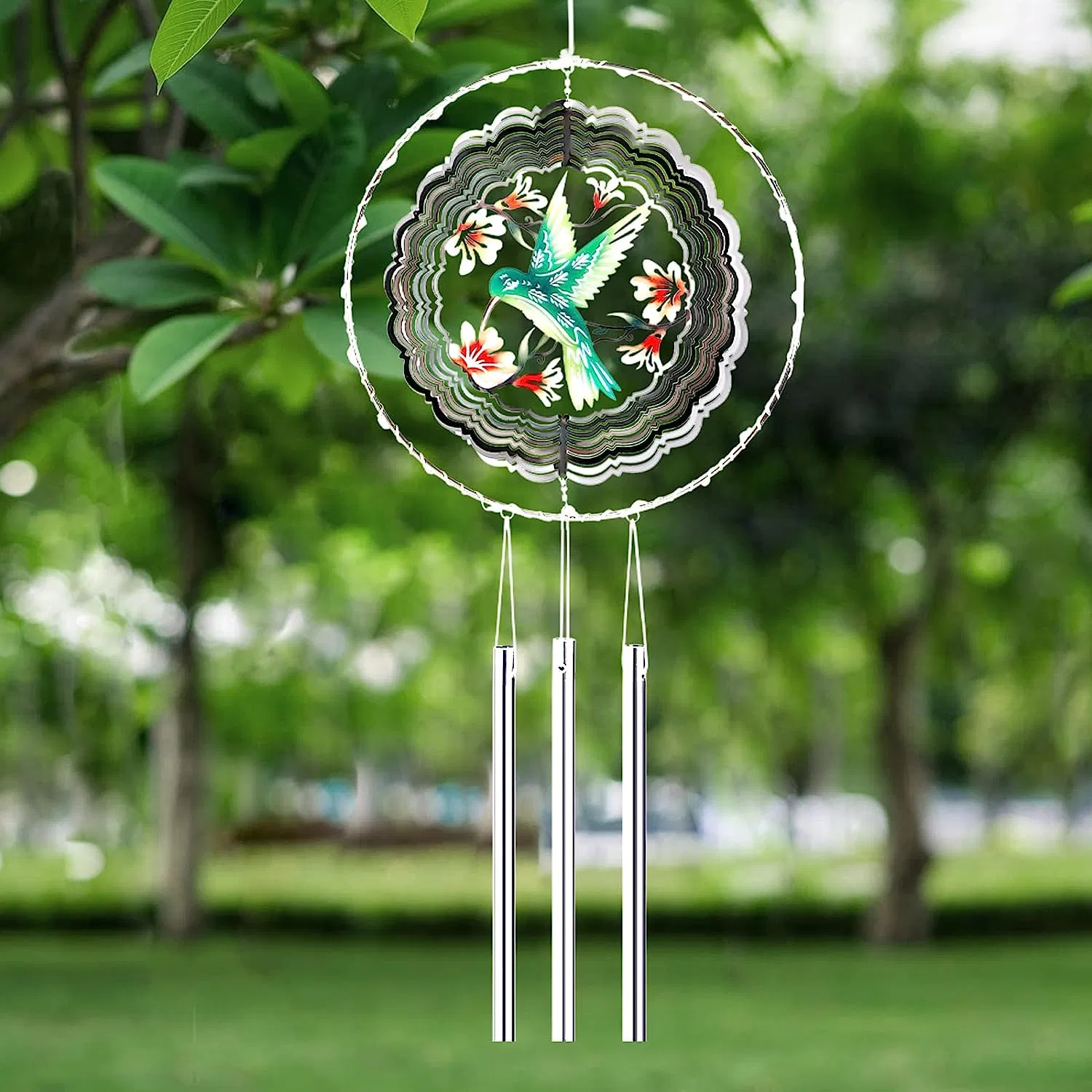 Solar Wind Chimes Outdoor Wind Chimes with Lights Waterproof Solar Powered Hanging Decorative Lights for Garden Patio Party Yard Decoration