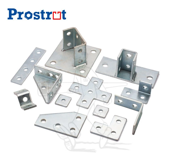 Zinc Plated Slotted Adjustment Angle Plate for Channel General Fittings