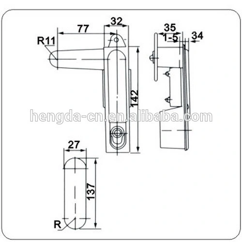 Flush Swing Handle Industrial Cabinet Electric Panel Lock (YH1723)